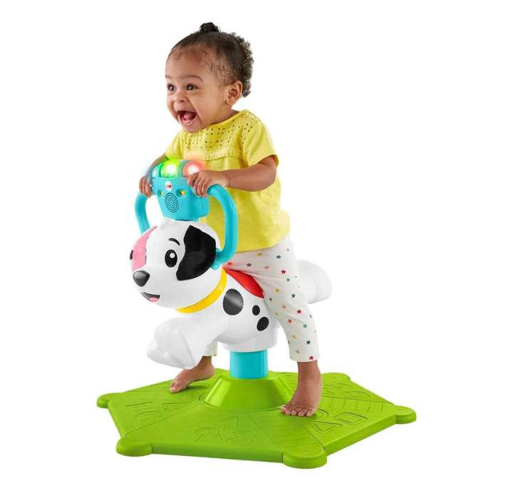 Brinquedo Interativo Cachorrinho Pula Pula e Gira 360 Com Som e Luzes