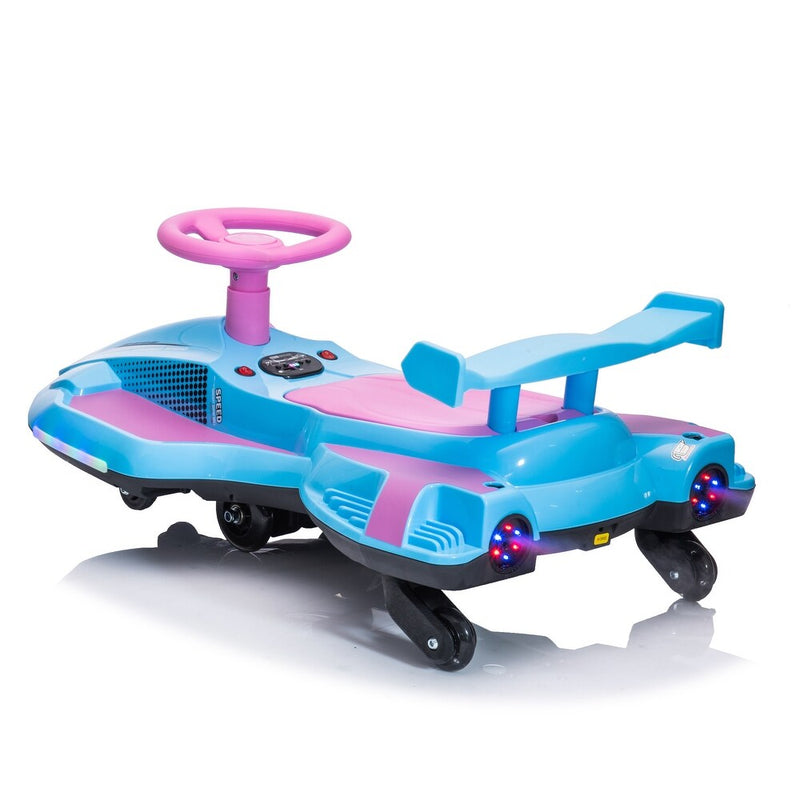Carrinho Elétrico Infantil com Giro 360 efeito de fumaça no escapamento Luzes Frontais e Laterais