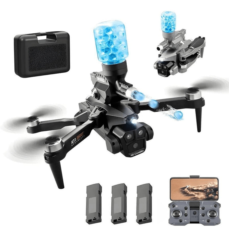 Drone Shoot Pro Lança Bolinhas De Gel Com 3 Baterias Especial Dia Das Crianças + 5 Mil Bolinhas de Gel