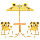 Conjunto kids 1 mesa, 2 cadeiras e 1 guarda-sol - para ambientes internos e externos - Perfeito para praia e jardim