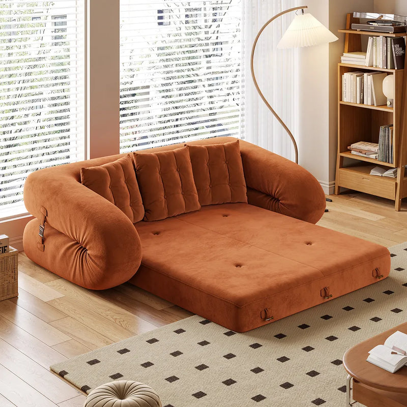 Sofá-Cama Multifuncional em Veludo Design Moderno, Conforto e Versatilidade para Sua Casa