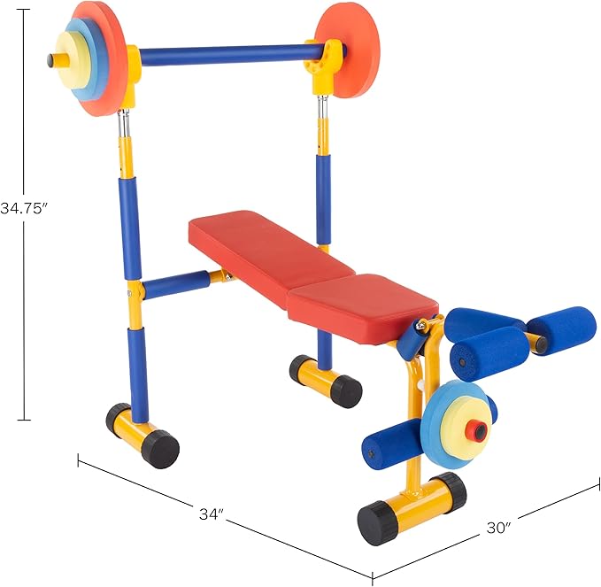 Kit Brinquedos Fitness Para Crianças- Esteira - Bicicleta - Barra - Kit Completo Para Muita Diversão