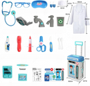 Kit de Médico para Crianças 2 em 1  Para Meninos e Meninas Conjunto Completo
