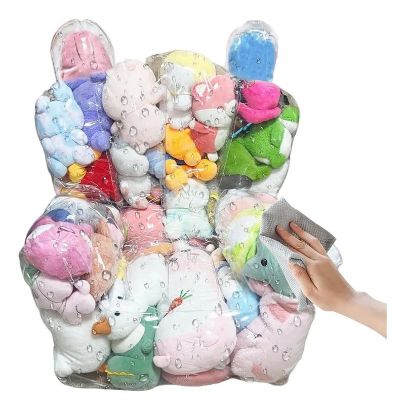 Poltrona Infantil Porta-Pelúcias Armazenamento De Brinquedos De Pelúcia Conforto + Diversão