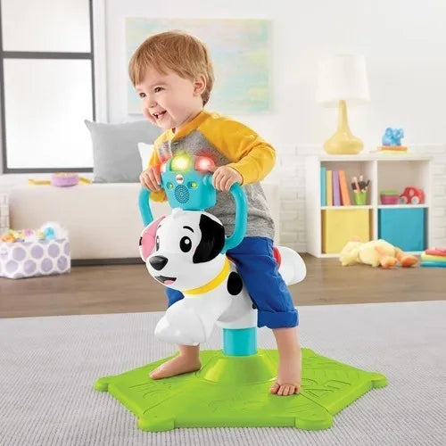 Brinquedo Interativo Cachorrinho Pula Pula e Gira 360 Com Som e Luzes
