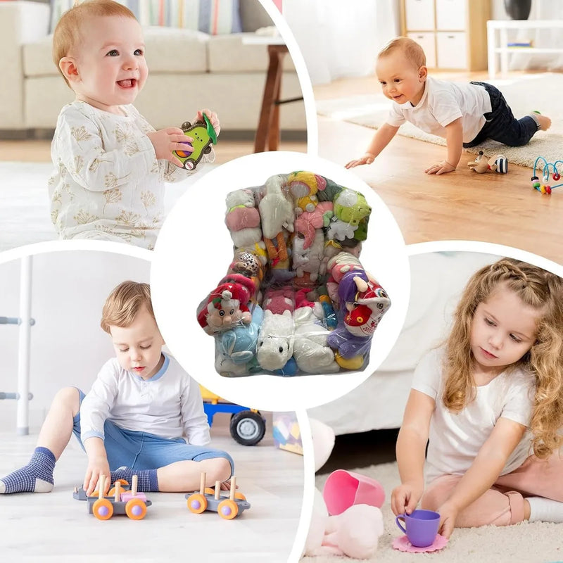 Poltrona Infantil Porta-Pelúcias Armazenamento De Brinquedos De Pelúcia Conforto + Diversão