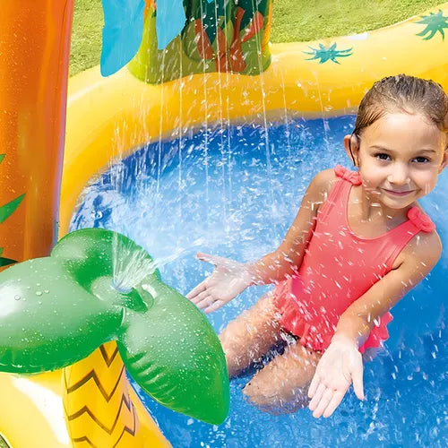 Piscina Inflável Playground Dinossauro – Diversão Refrescante para os Pequenos!