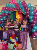 Arco de Balões Decorativos com enchimento elétrico infla em 1 Minuto kit vem com 4 designs reutilizáveis e intercambiáveis