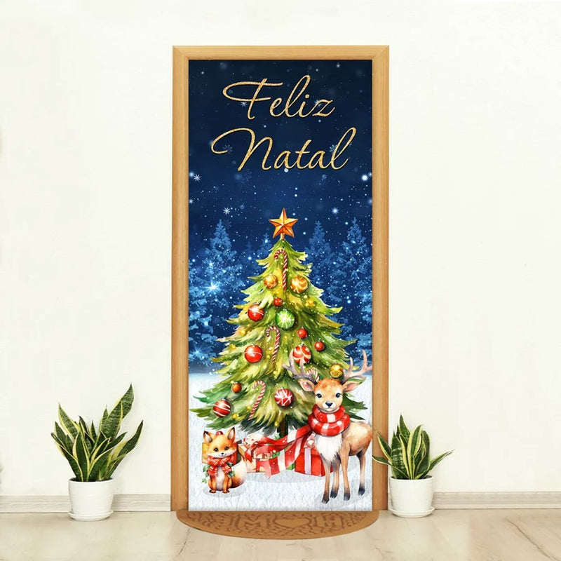 Capas de Porta Decorativas em Tecido com Efeito Sublimado – Kit 8 Unidades Variadas